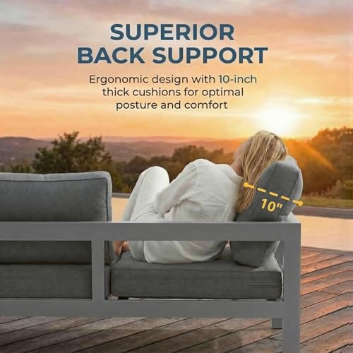 Aluminum Patio Furniture Set for All Weather (5 Count)