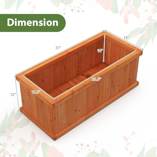 Raised Garden Bed Set of 2 (Orange / 31"x14"x12")