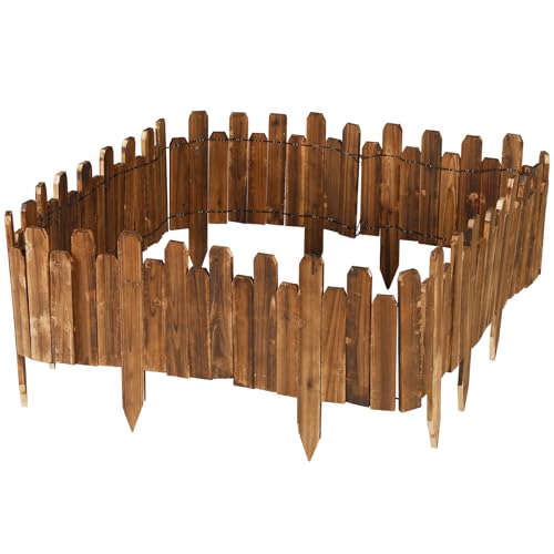 10 Pack Wood Garden Edging Fence (40 ft)