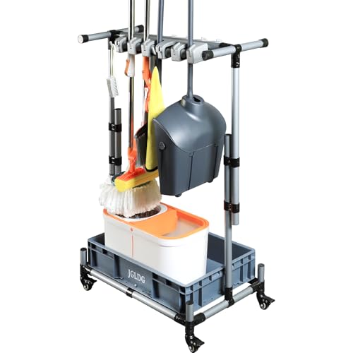Freestanding Mobile Cleaning Tool Storage Rack (Medium)