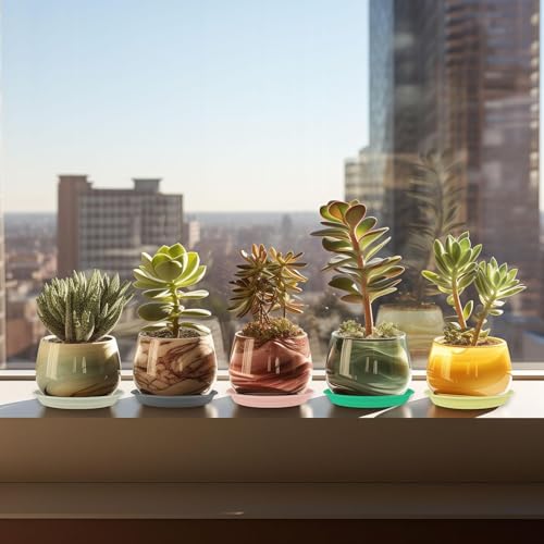 7Pcs Plant Saucer Tray (10in（7pcs） / Brick Red)