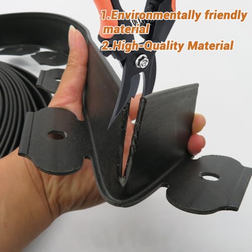 Landscape Edging (Black-33feet / Plastic Stakes)
