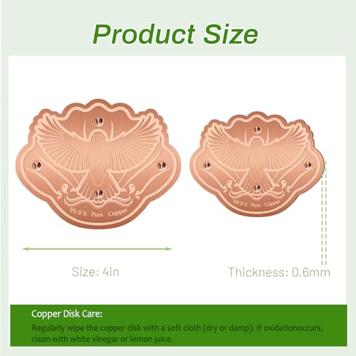 2 Pack Bird Bath Copper Disk (2Pcs)