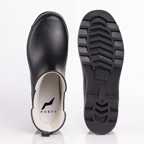 Women's Waterproof Ankle Rain Boots (8 / Matte Black)