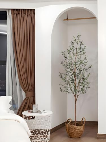 7ft Artificial Olive Tree for Home Decor (Olive Tree (7ft) / 7ft)