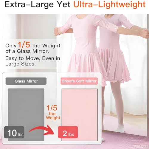 Gym Mirror 59"x16" 2 (Silver -2pcs / 59 x 16 inch)