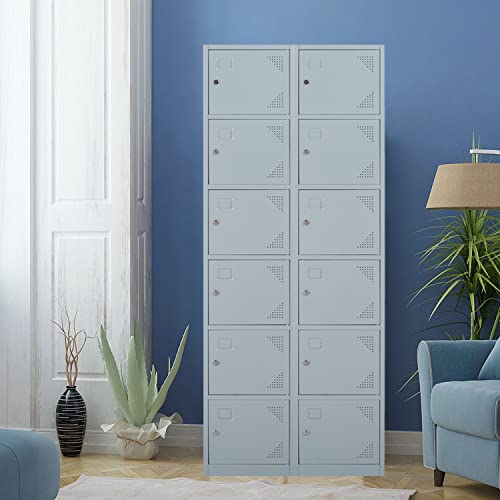 Metal Locker with 6 Doors (Grey(no Legs) / 6 Doors-71")