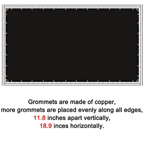 6 ft x 50 ft Privacy Screen Fence Heavy Duty Fence Cover Black (300 Sq Ft)