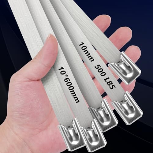 24 Inch 500Lbs Metal Zip Ties (20 Count)