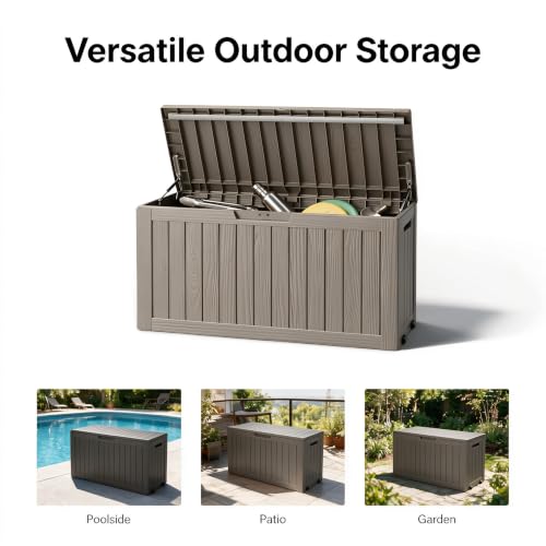 91 Gal Deck Box (91 Gallon / Striped Grey)