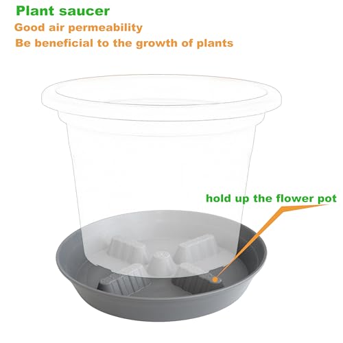 4 Pack Plant Saucer 10 inch (10"-4 Pack / Gray)
