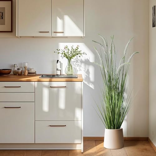 5ft 2 Pack Artificial Faux Veronica Speedwell Grass (White-green)