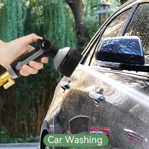 Garden Hose Nozzle Heavy Duty (Black+Grey)