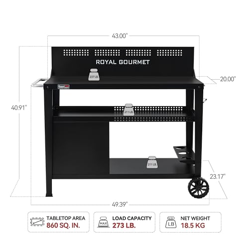 PC4401B 3 Tier Dining Cart with Wind Guard (PC4401B)