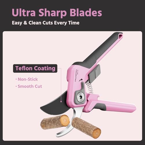 Pruning Shears Scissors Set (Pink)