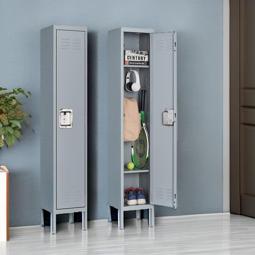 Metal Locker for Home (Grey(4 Legs) / 1 Door-65.98")
