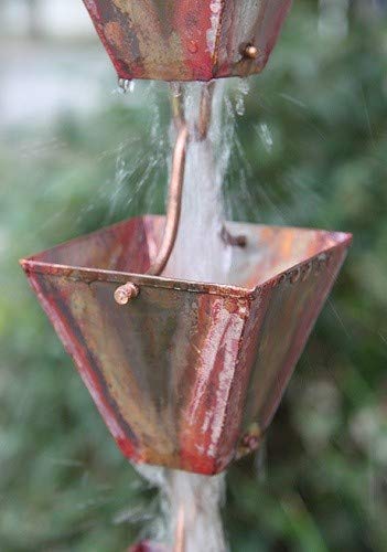 Medium Square Cups Rain Chain