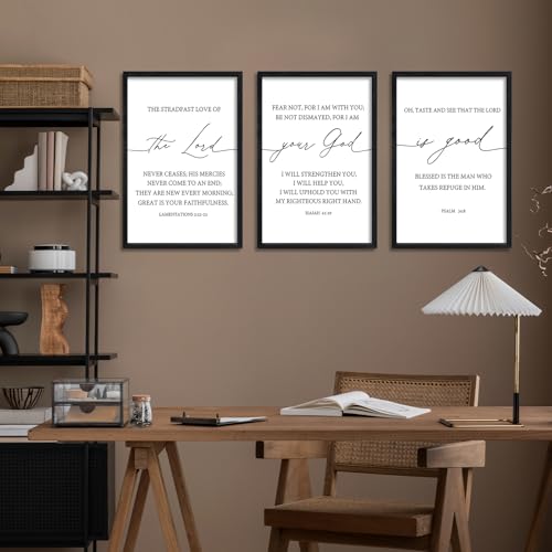 Bible Verses Wall Decor The Lord Your God Is Good 16"X11" Black (16"L x 11"W / The Lord Your God Is Good (Black))