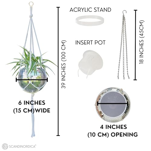 Disco Ball Planter (6" Silver)