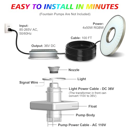 Pond Fountain Aerator Lights (Rgbw)