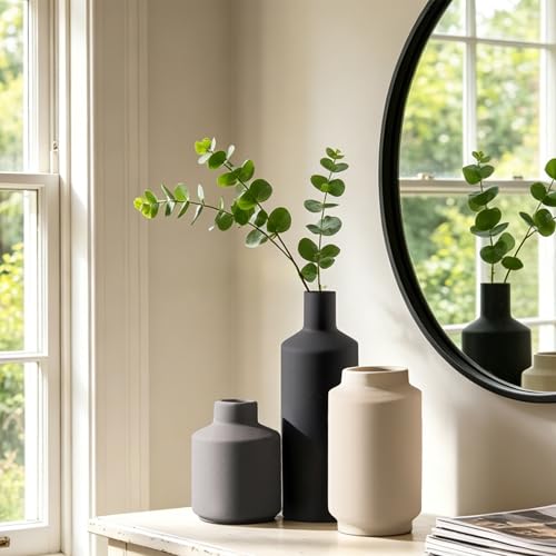 Ceramic Vase Set of 3 (Multi Minimalist)