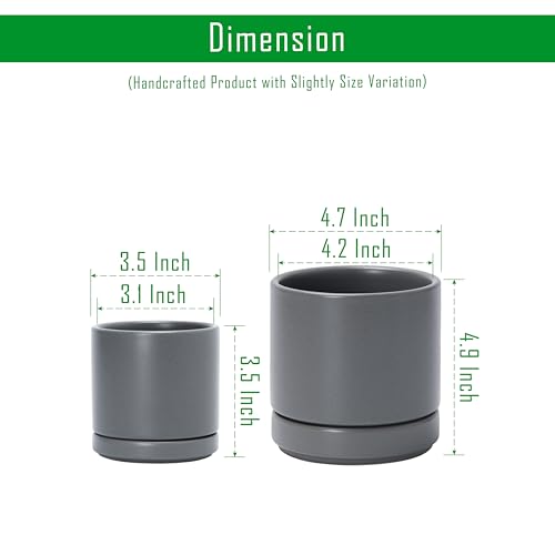 2 Pack Ceramic Pots & Saucers (2 Count)