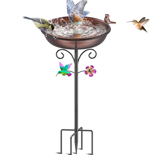 38.6in Bird Baths for Outdoors (Retro Copper)
