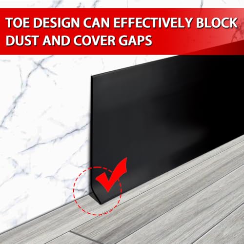 Vinyl Wall Base Rubber Baseboard Molding Trim Self Adhesive 6" Wide (20 Foot)