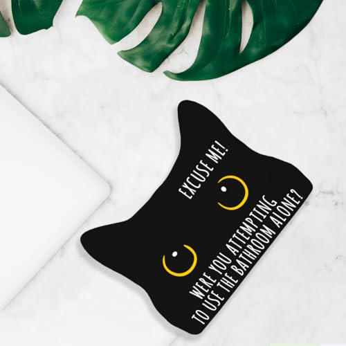Black Cat Decor Cat Bathroom Decor Were you Attempting to Use the Bathroom lone Funny Acrylic Decors Sign for Home Bathrooms Cats Lover Gifts For Women Men Christmas (CatExuseMe)