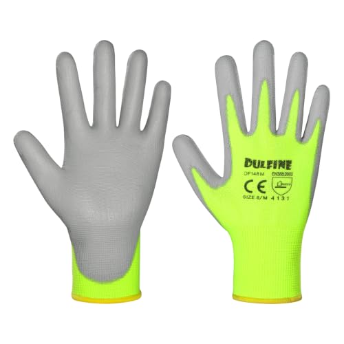 Safety Work Gloves for Men 60 Pairs (Yellow / Small)