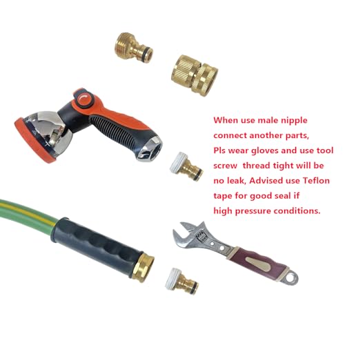 Garden Hose Quick Connect No Pb Brass Hose Quick Connect Quick Connect Hose Fittings Water Hose Connectors 3 (4 Count)