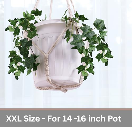 2 Pack Giant XXL Macrame Planter Hanger Large for 15 inch Pot (2 Count)