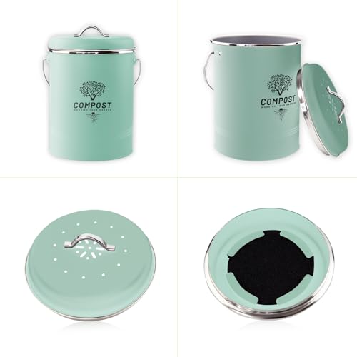 Kitchen Countertop Compost Bin (Mint / Medium)