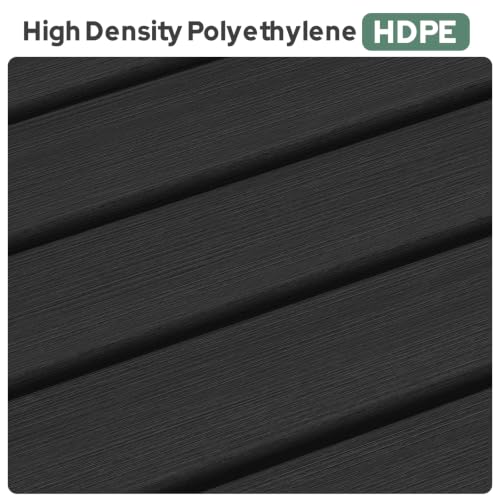 HDPE Outdoor Bench (Black(hdpe) / 1 pack)