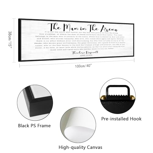 The Man In The Arena Wall Art (The Man in the Arena / 15"x40")