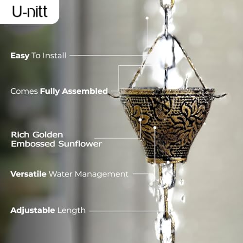 Rain Chain Water Collection for Gutters Rainwater Catcher & Diverter