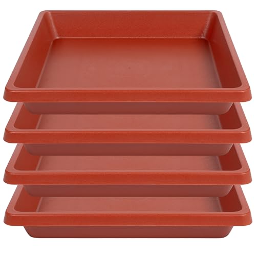Plant Saucer 12 Inch Square 4 Pack (12"(4Pack) / Terra Cotta)