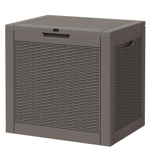 30 Gallon Outdoor Storage Box Waterproof Deck Box for Patio (Grey / 30 Gallon)