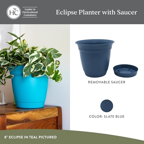 Eclipse Round Planter Pot (Slate Blue / 8" (Pack of 4))