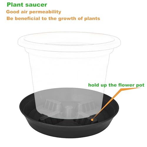 2 Pack Plant Saucer 10 inch (10"-2 Pack / Black)