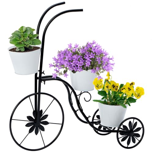 Metal Bicycle Planters (3 Count)