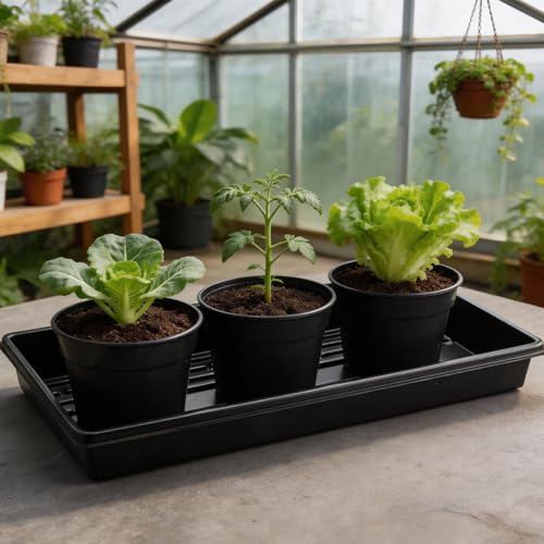 50 Pack 6 Inch Nursery Pots (Black / 6 Inch 50 Pack)