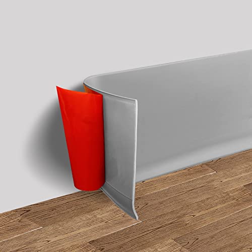 Vinyl Wall Base Rubber Baseboard Molding Trim Self Adhesive 4" Wide