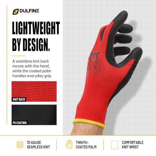 Safety Work Gloves for Men 60 Pairs (Red / X-Large)