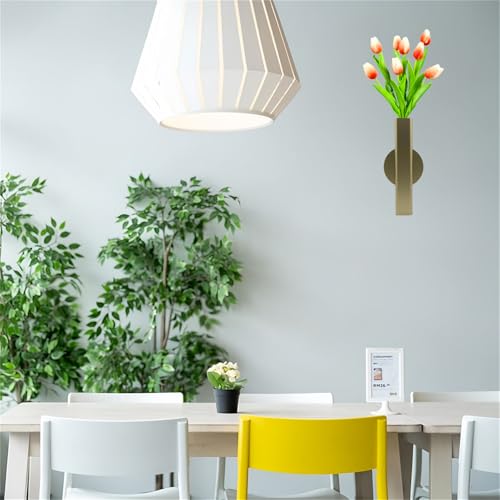 Self Adhesive Wall Vase Metal Tube Decoration Holder Used to Display Dried Flower