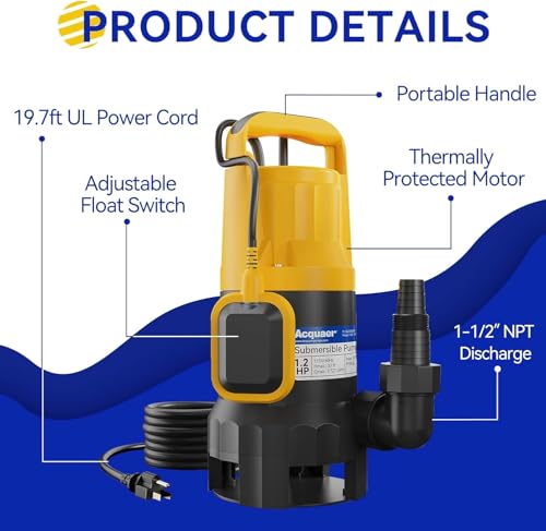 1.2HP Sump Pump (Yellow)