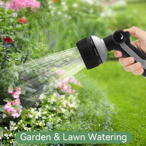 Garden Hose Nozzle Heavy Duty (Black+Grey)