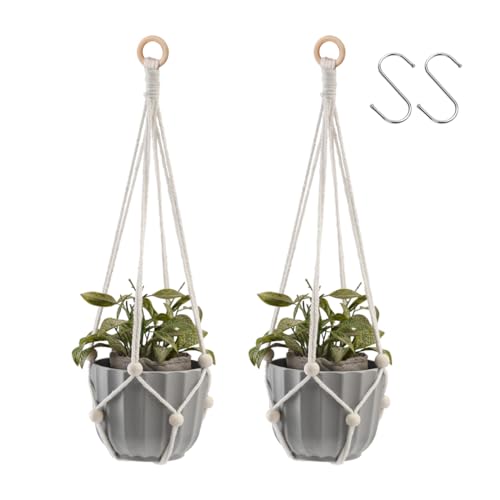 Hanging Planter for Indoor Plants Adjust Bead Macrame Plant Hanger