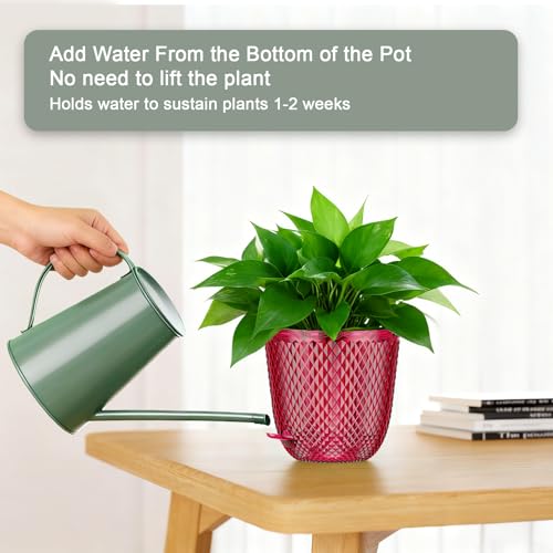 Hanging Planters for Indoor Plants (Red / 7.2in)