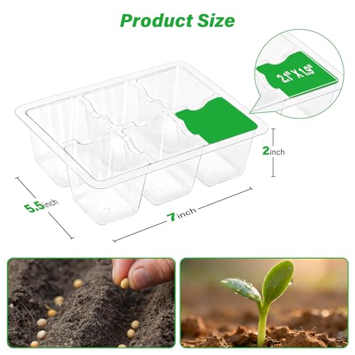 10 Pack Seed Starter Trays (Clear / 60 XL Cells)